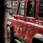 Red Land Rover Defender